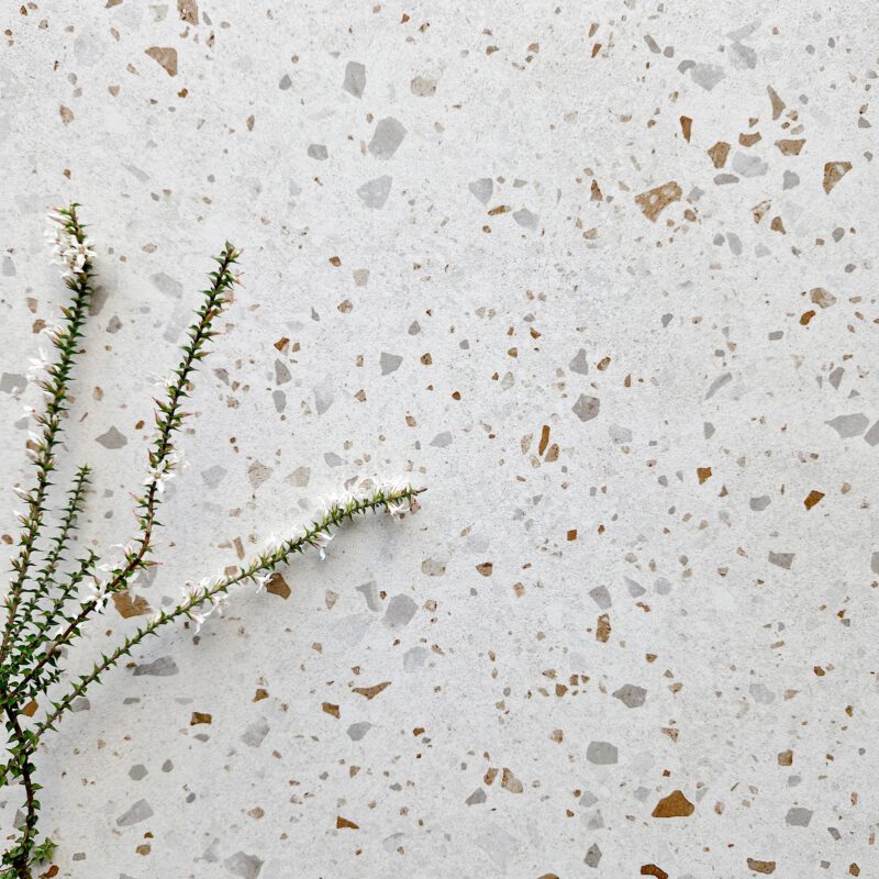 300 x 300mm Omega White Terrazzo Tile