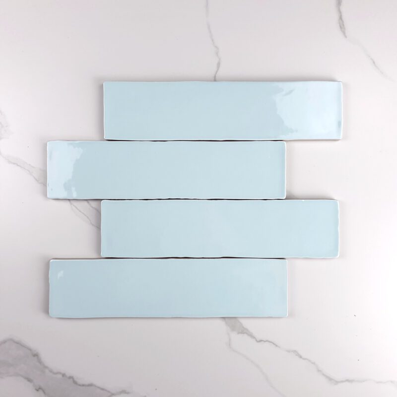 75 x 300mm Petal Blue Gloss Subway Tile