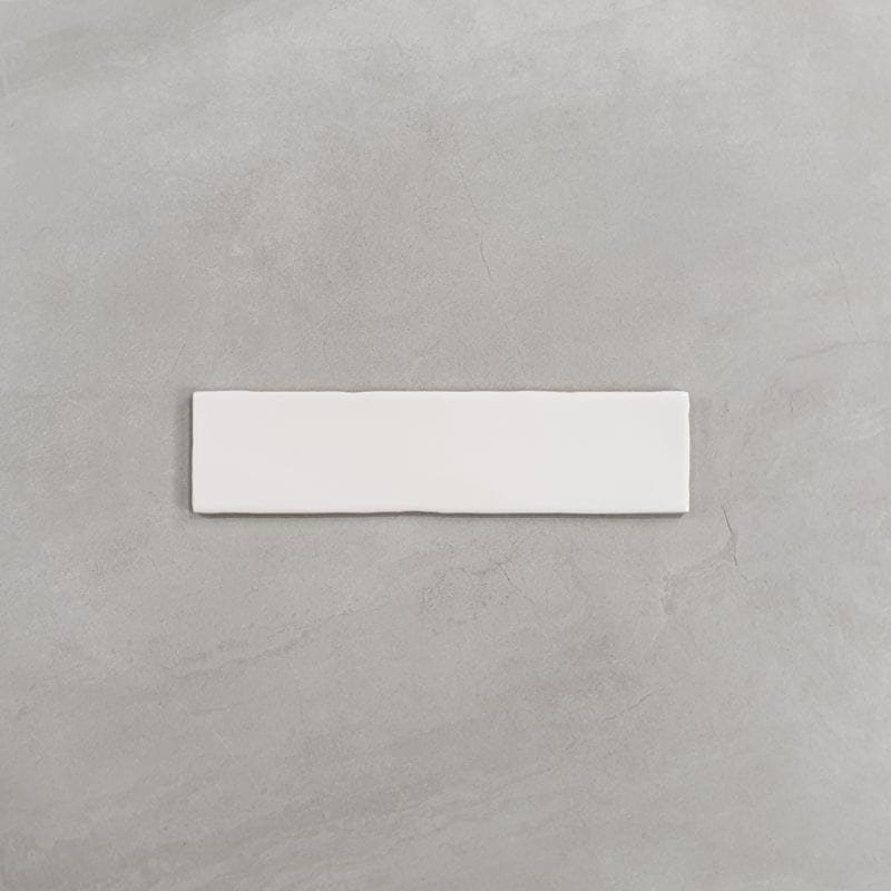 White Matt Block Subway Tiles, 76mm x 302mm