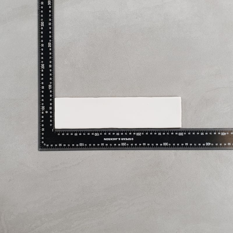 Block White Matt 76 x 302mm Subway Tile