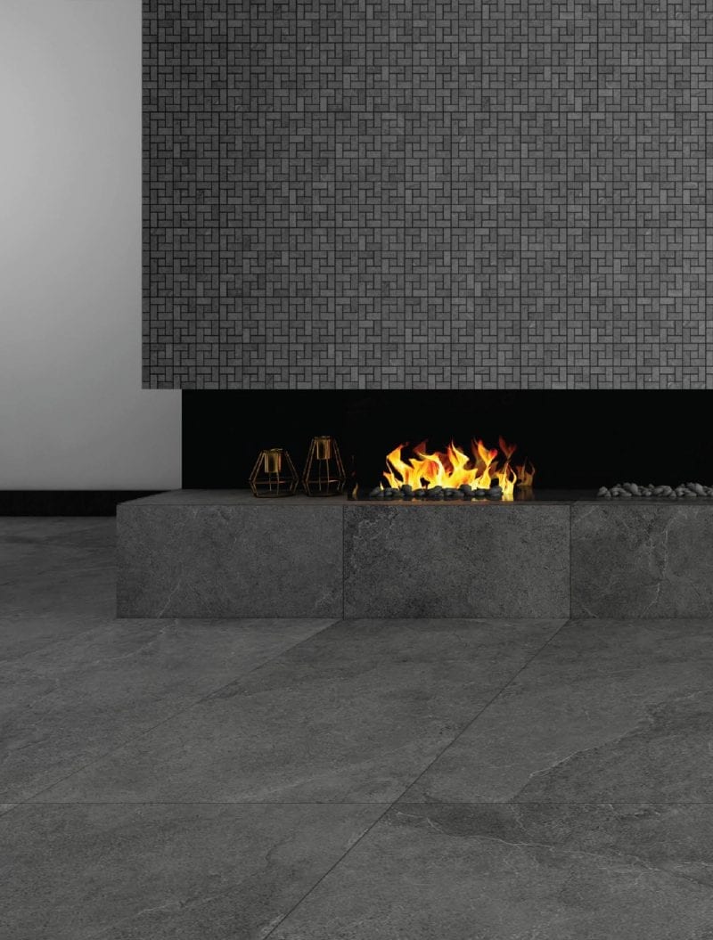 Enzo Cinder 4 Tiles Used In A Fireplace