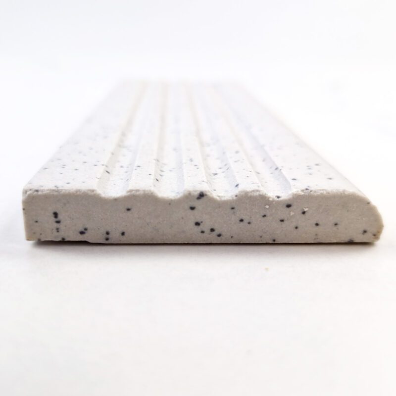 Tecnica White Speckled Step Stair Tread 60 x 150mm Tile