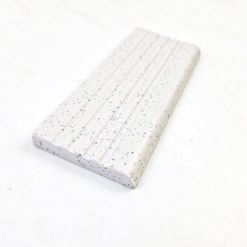 Tecnica White Speckled Step Stair Tread 60 x 150mm Tile