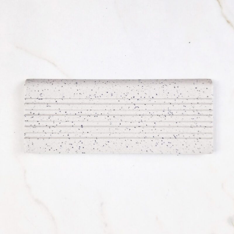 Tecnica White Speckled Step Stair Tread 60 x 150mm Tile