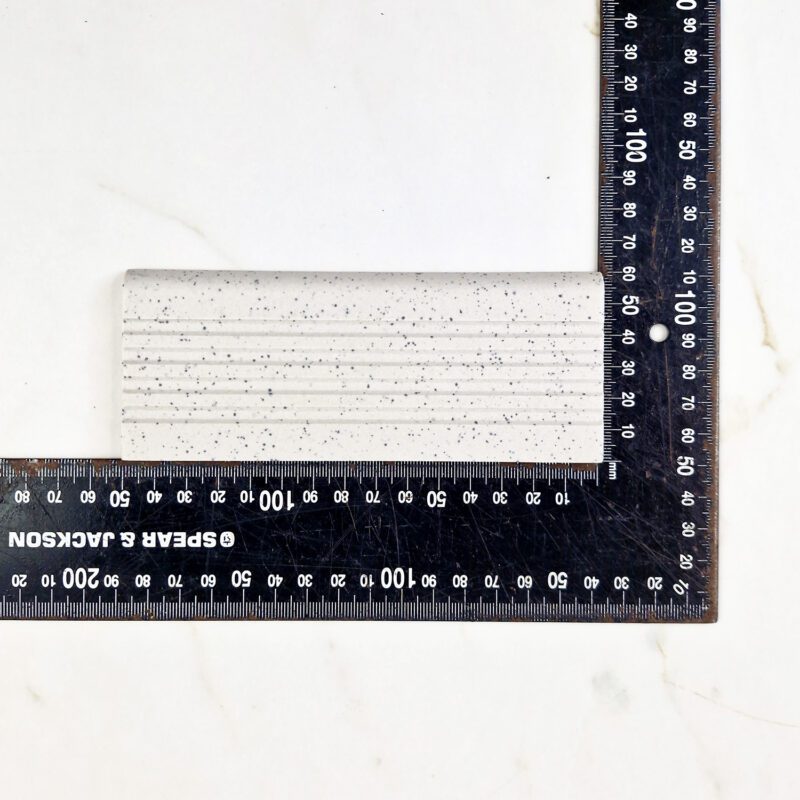 Tecnica White Speckled Step Stair Tread 60 x 150mm Tile