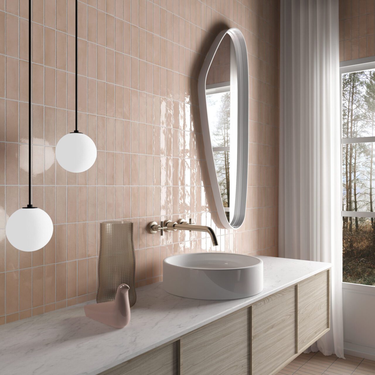 Coco Pink Subway Tiles