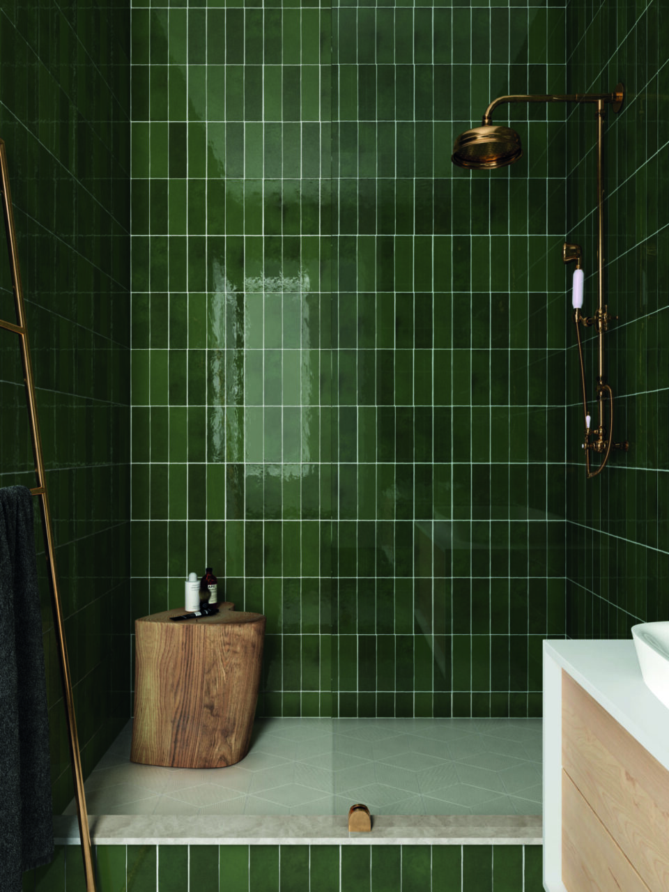 La Riviera Botanical Green Tile